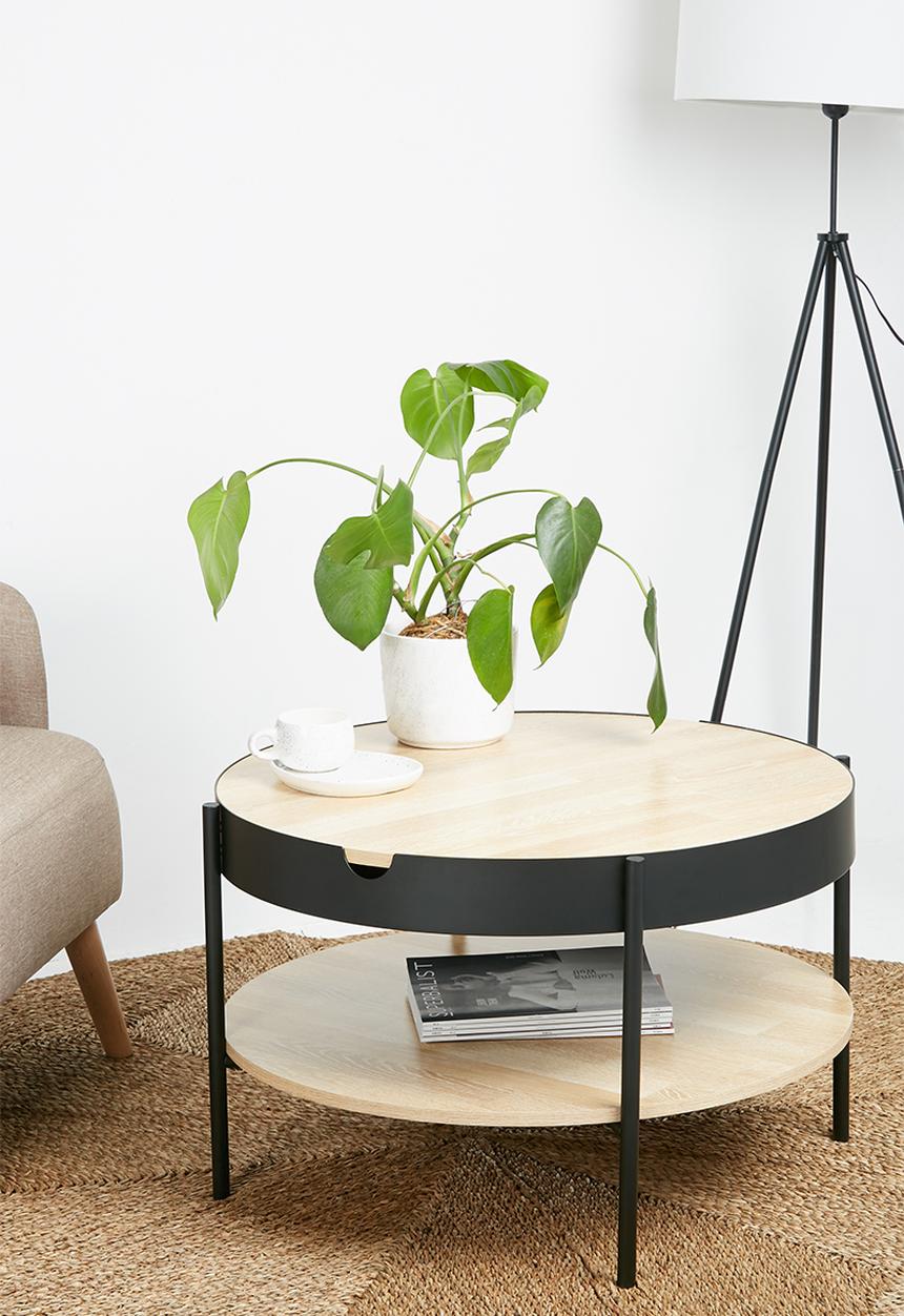 Sixth Floor - Tipton tray coffee table - black