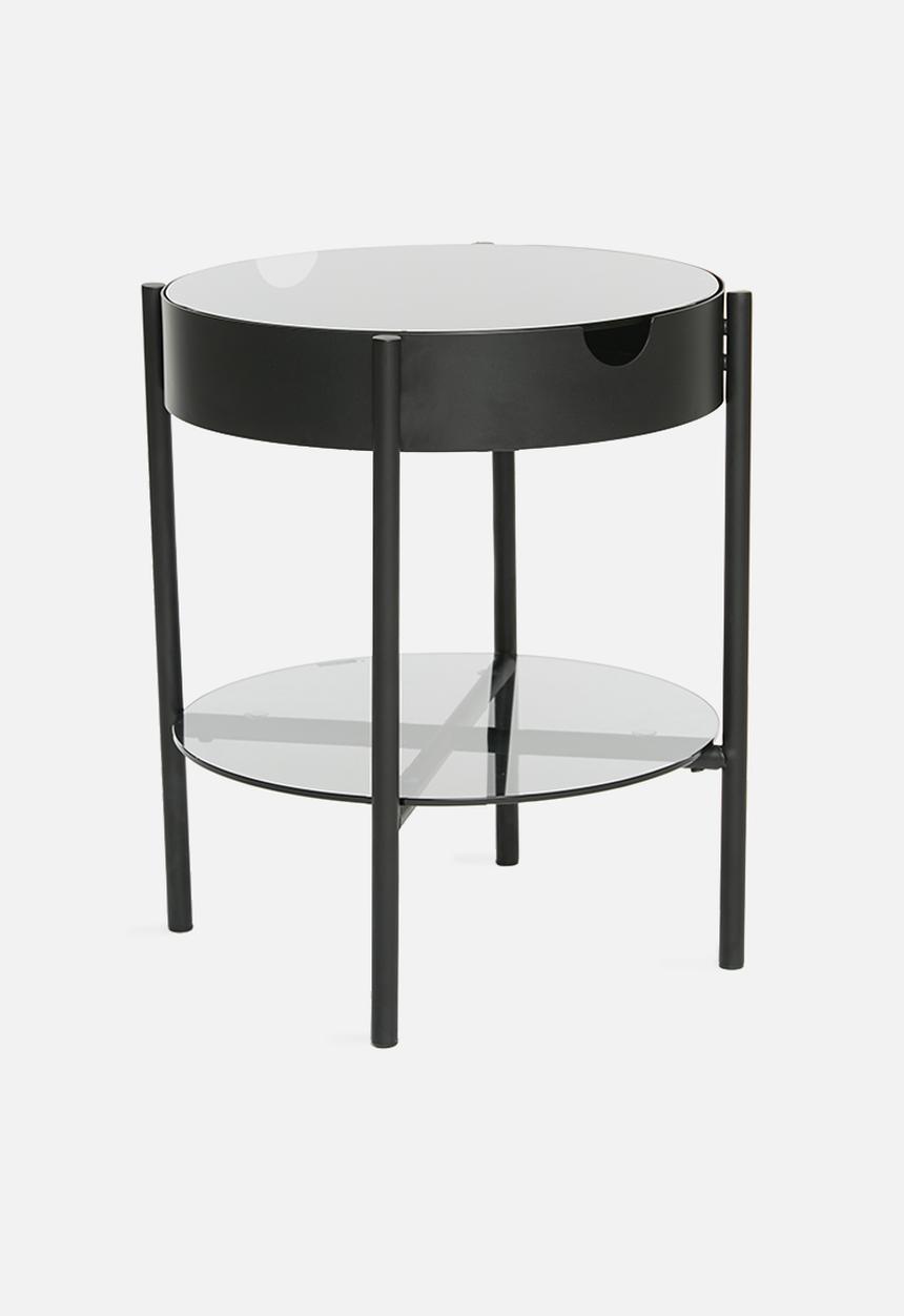 Sixth Floor - Tipton tray side table - black 