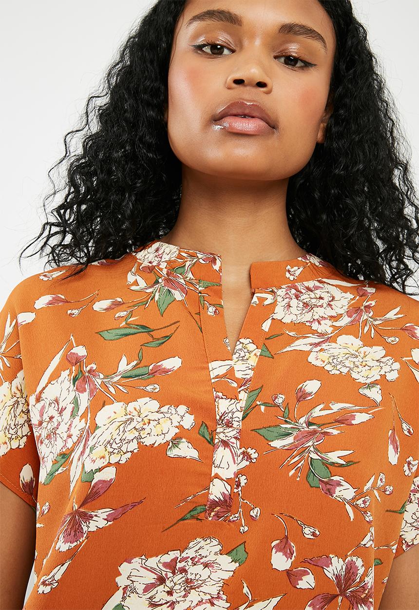 Superbalist - Mandarin collar shell top - multi 