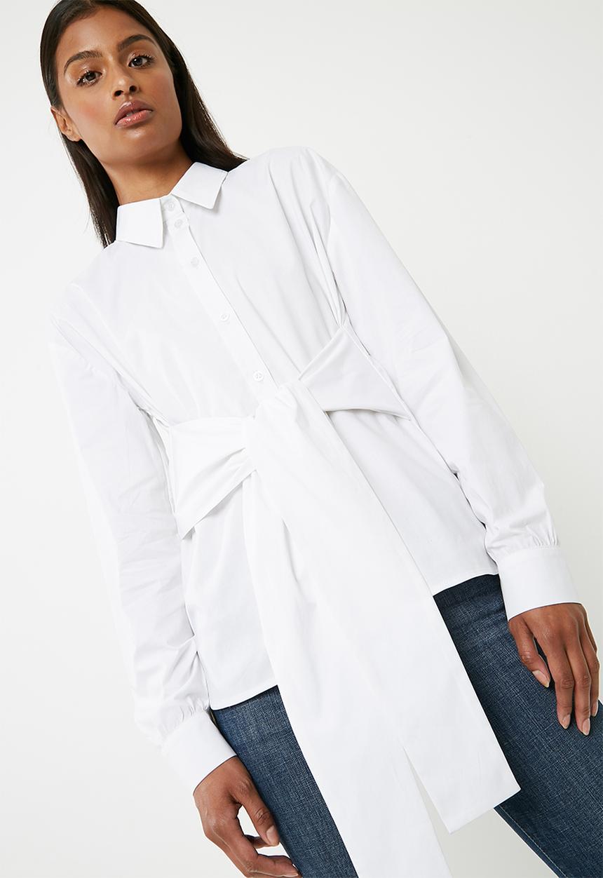 Superbalist - Tie front shirt - white 