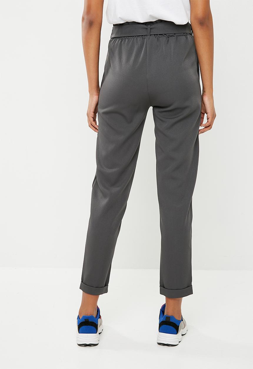 Superbalist - Self tie pants - charcoal 