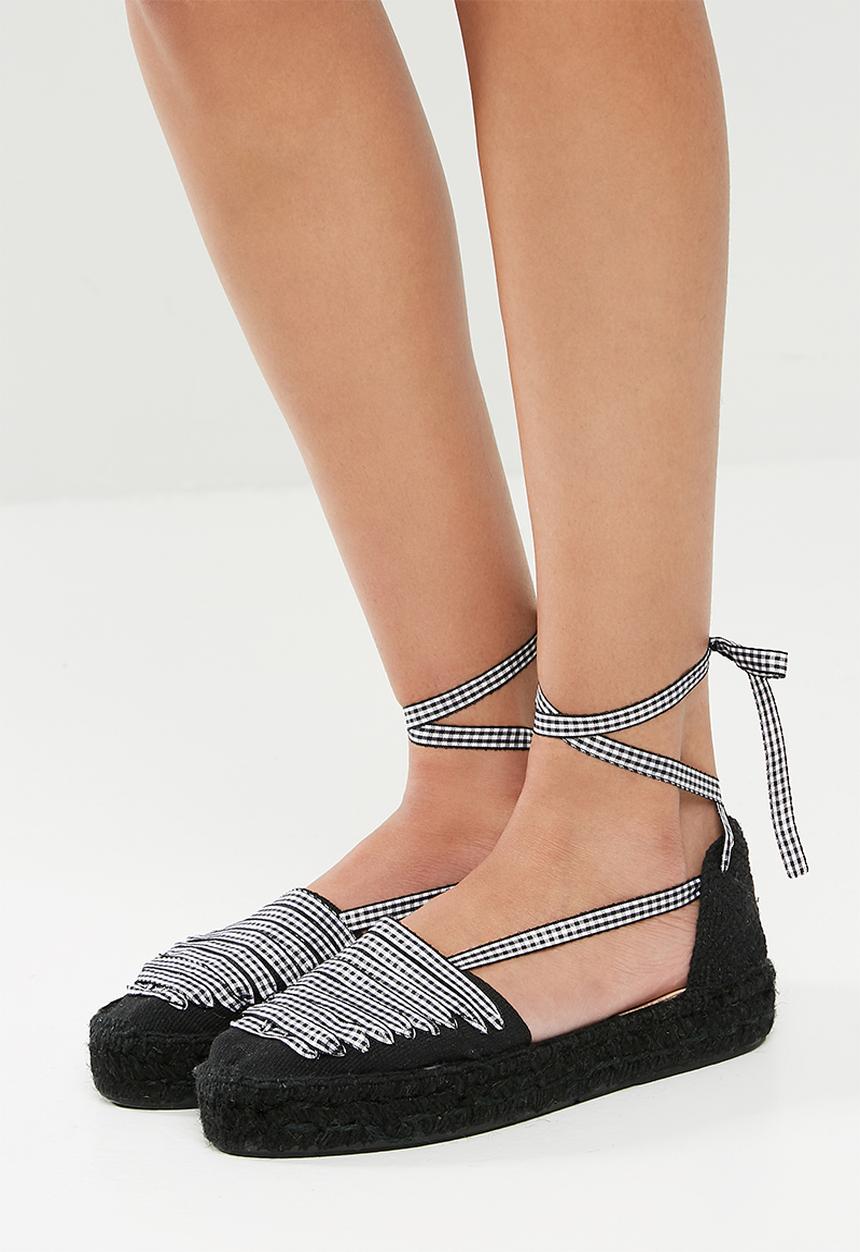 Espadril - Lace up Espadrille - black 