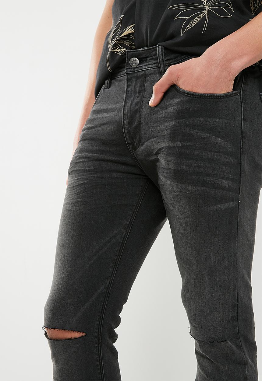 Superbalist - Skinny knee rip jeans - washed grey
