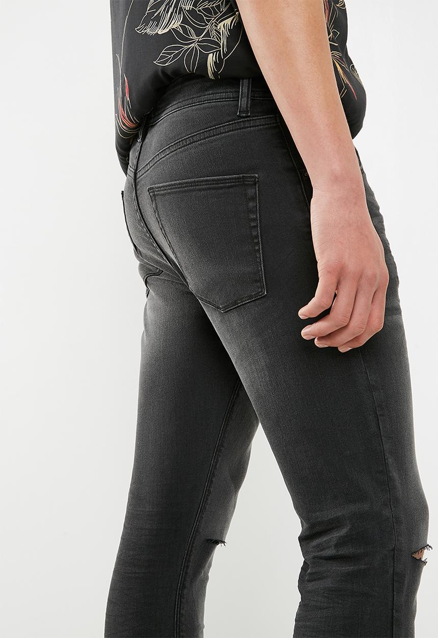 Superbalist - Skinny knee rip jeans - washed grey