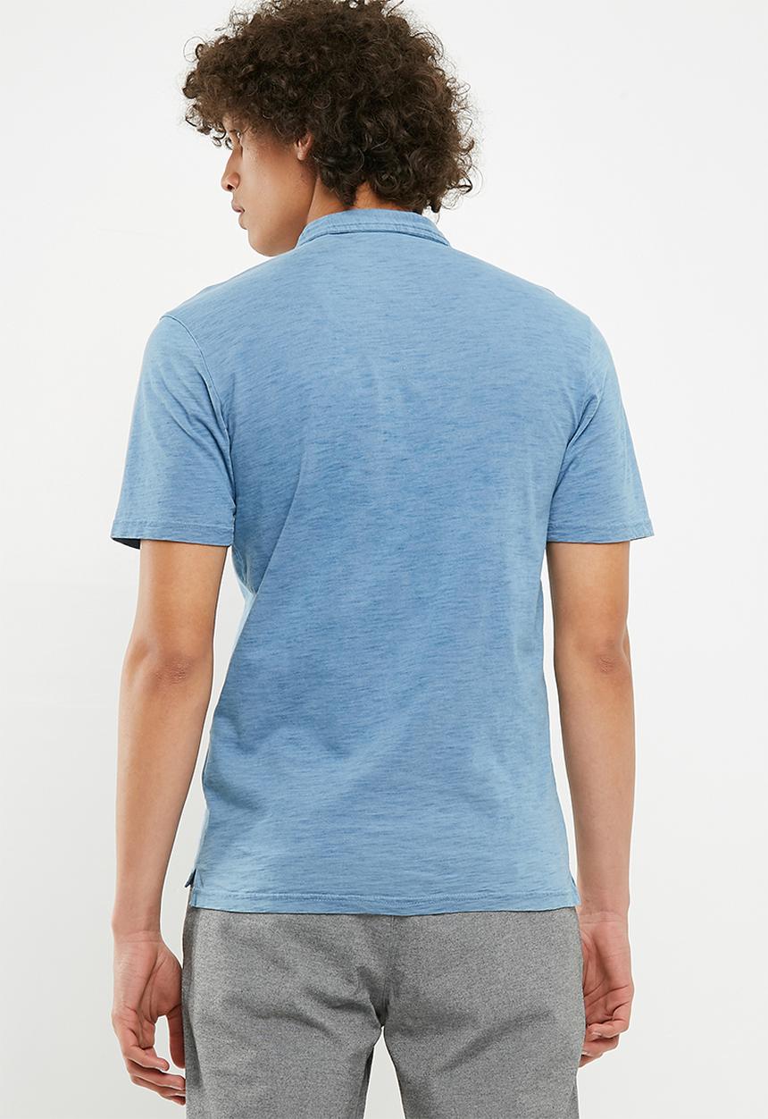 Only & Sons - Magnus indigo slub polo - blue 