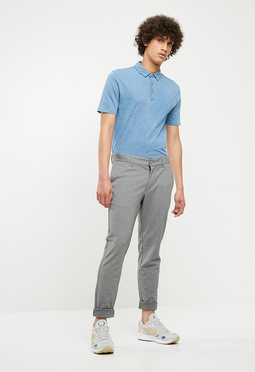 Only & Sons - Magnus indigo slub polo - blue 