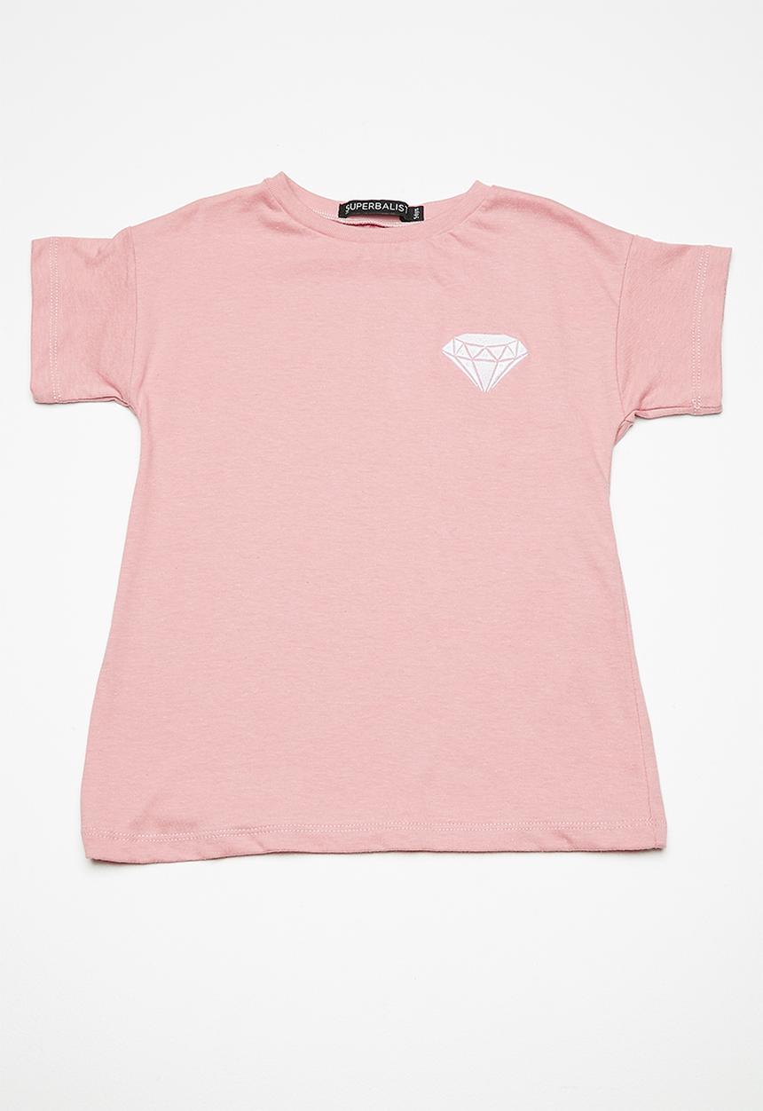 Superbalist - Kids girls embroidered frill top - pink 