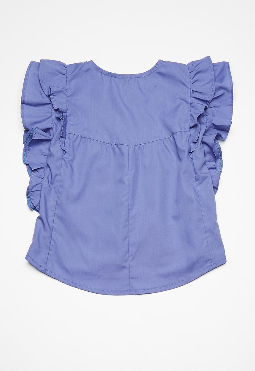 Superbalist - Butterfly sleeve blouse - blue