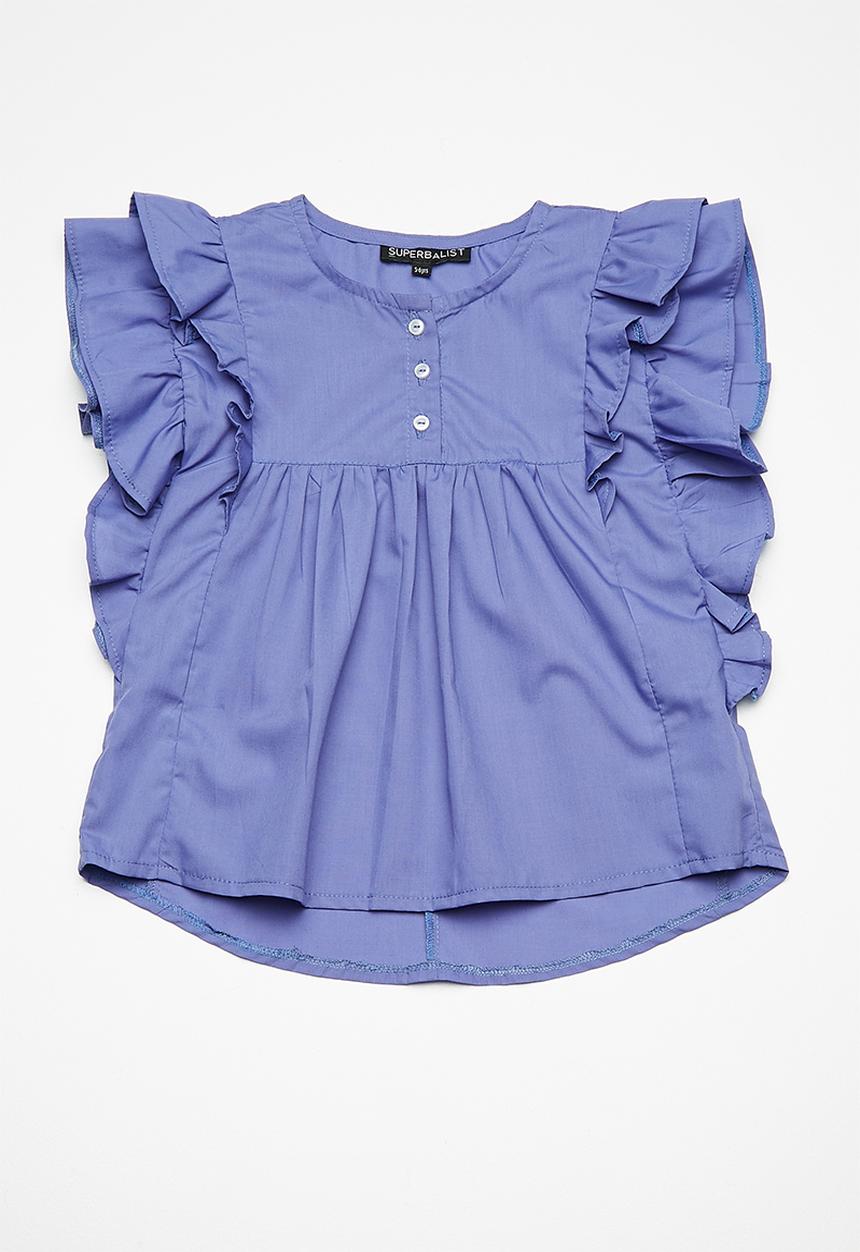 Superbalist - Butterfly sleeve blouse - blue
