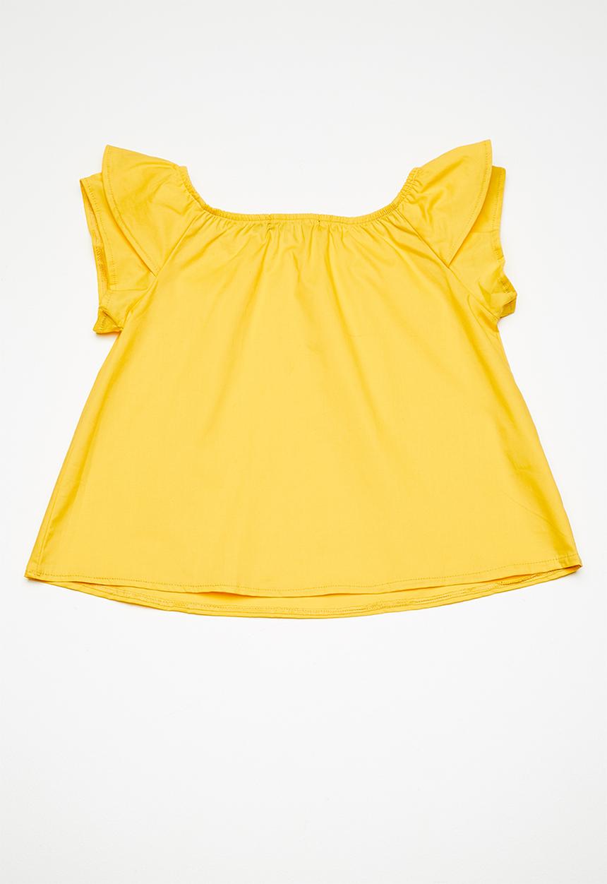 Superbalist - Ruffle sleeve blouse - yellow