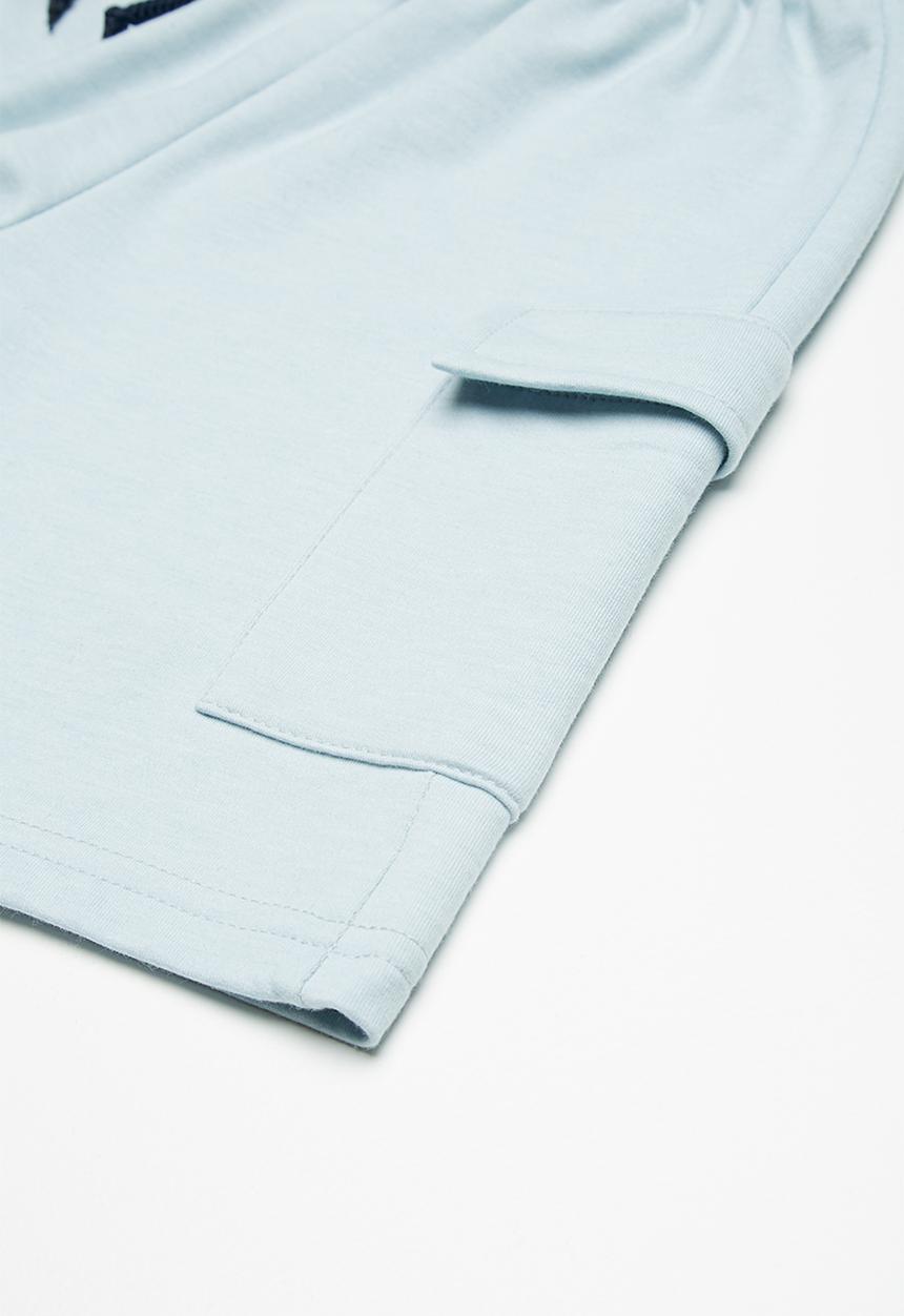 basicthread - Draw cord utility shorts -  blue