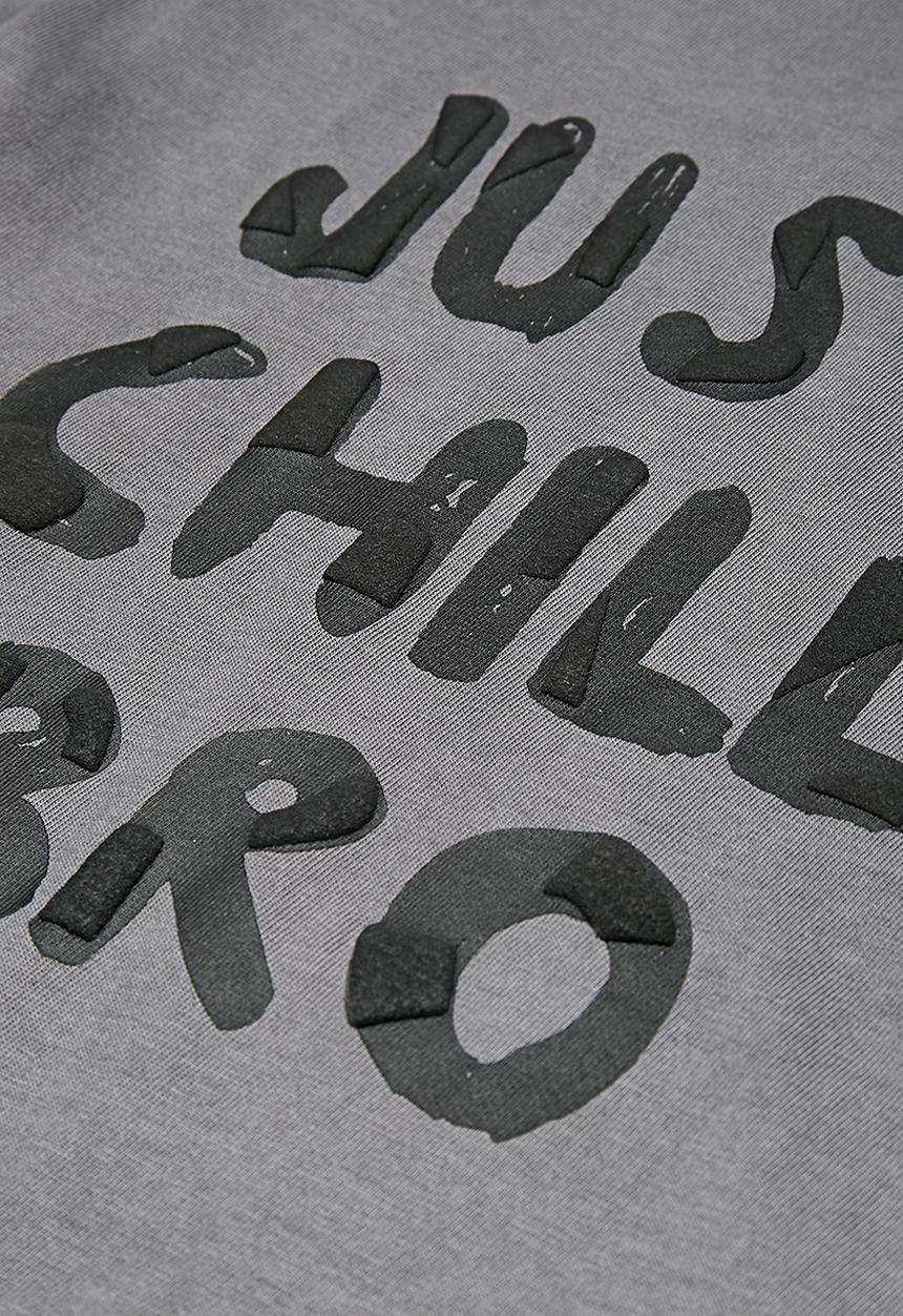 MINOTI - Kids boys chill bro T-shirt - charcoal