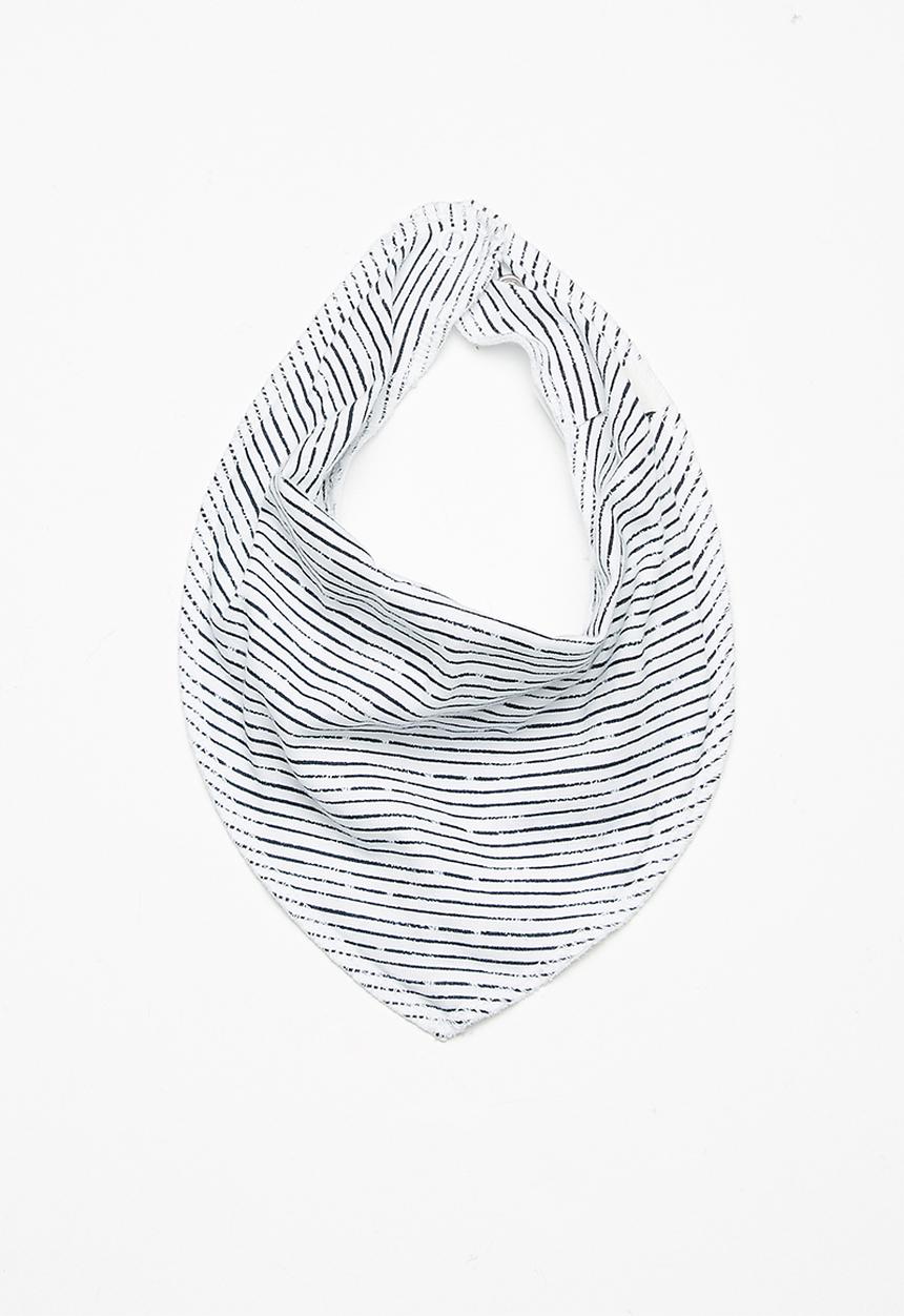 Name It - Desin jersey scarf bib - white & navy 