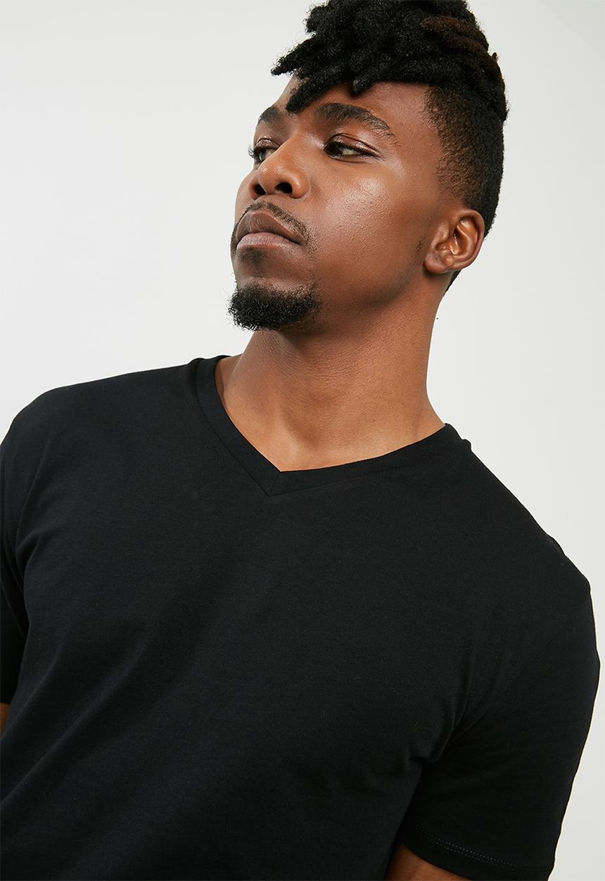 Superbalist - Vee neck tee - 2 pack - black