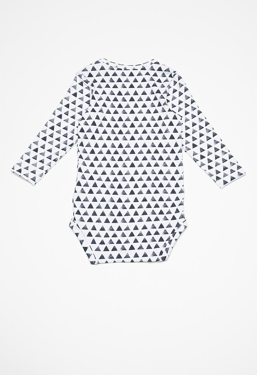 Name It - Gala long sleeve body vest -  white & dark navy 