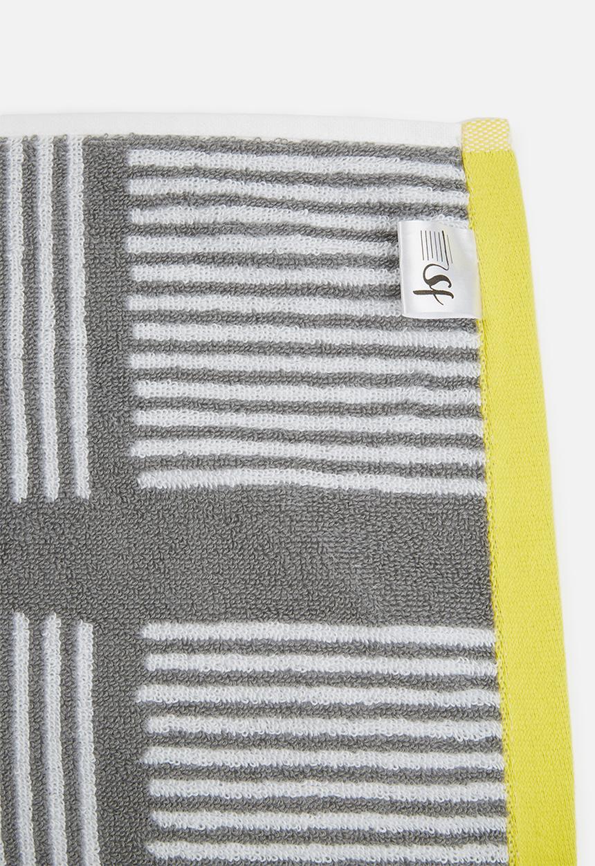Sixth Floor - Aruba beach towel - grey & yellow
