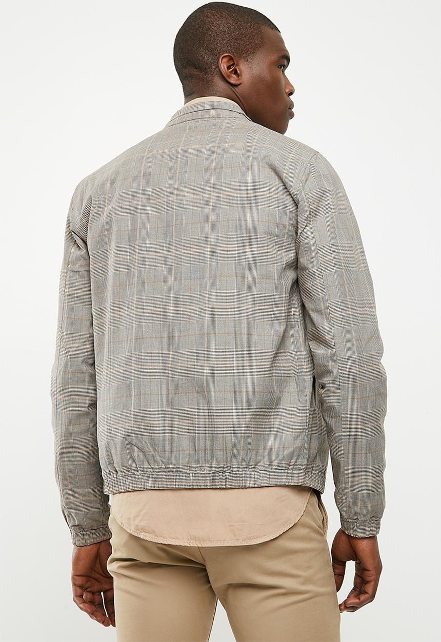 New Look - Check harrington - grey & beige 