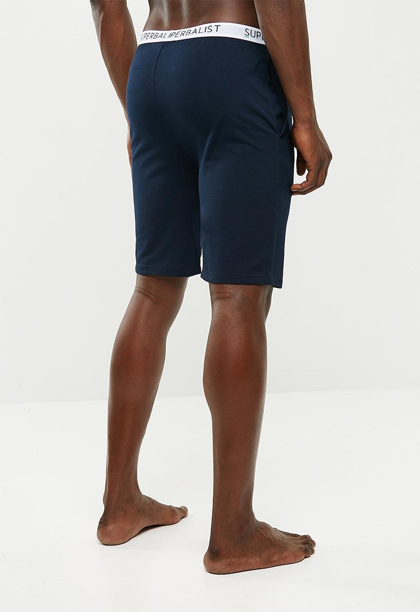 Superbalist - Knit lounge short 2 pack - navy & maroon