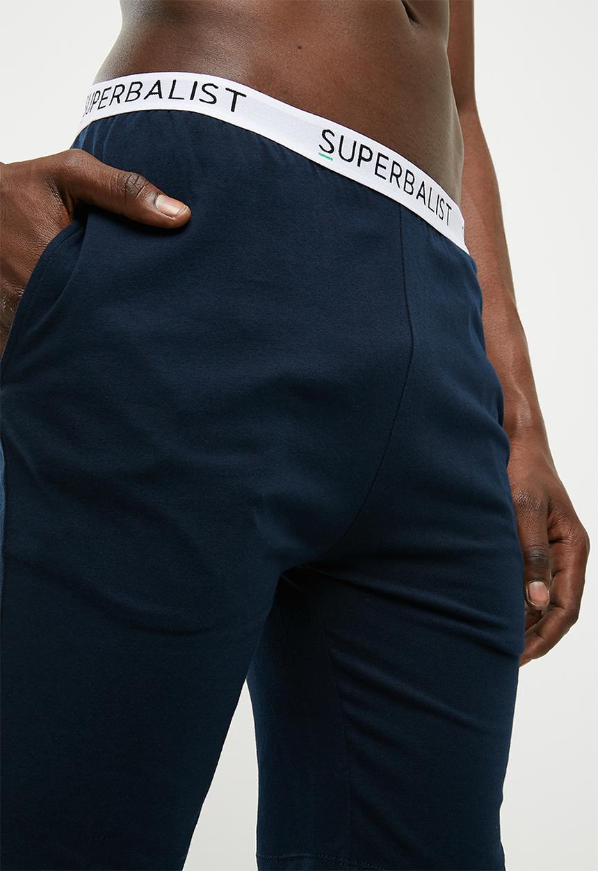Superbalist - Knit lounge short 2 pack - navy & maroon