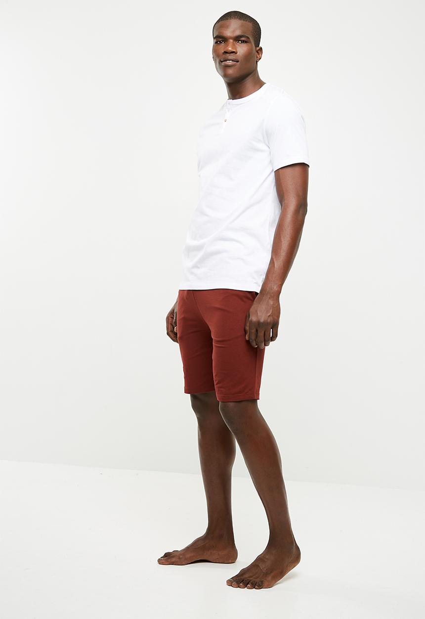 Superbalist - Knit lounge short 2 pack - navy & maroon