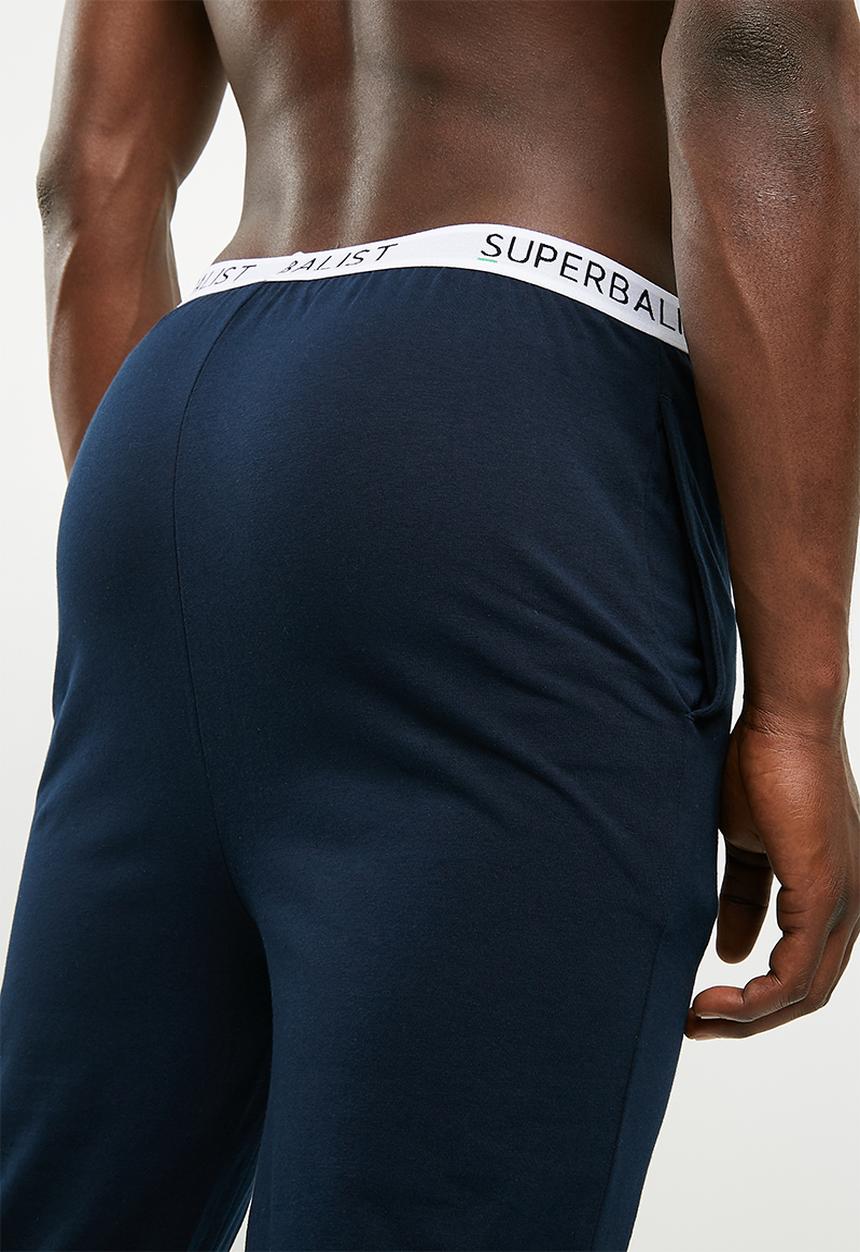 Superbalist - Knit slim lounge pant 2 pack - navy & maroon