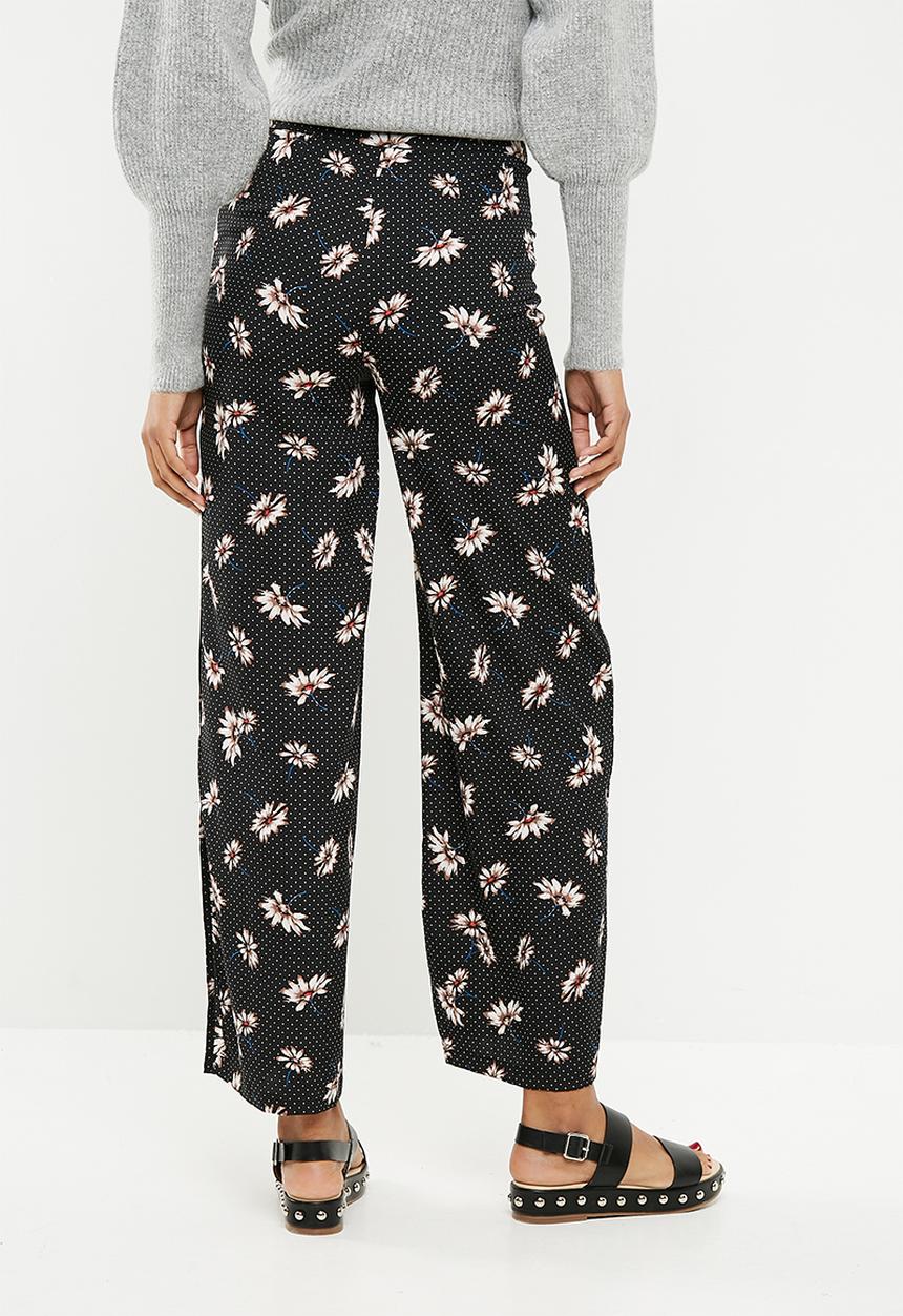 New Look - Flossy wide leg pants - black 