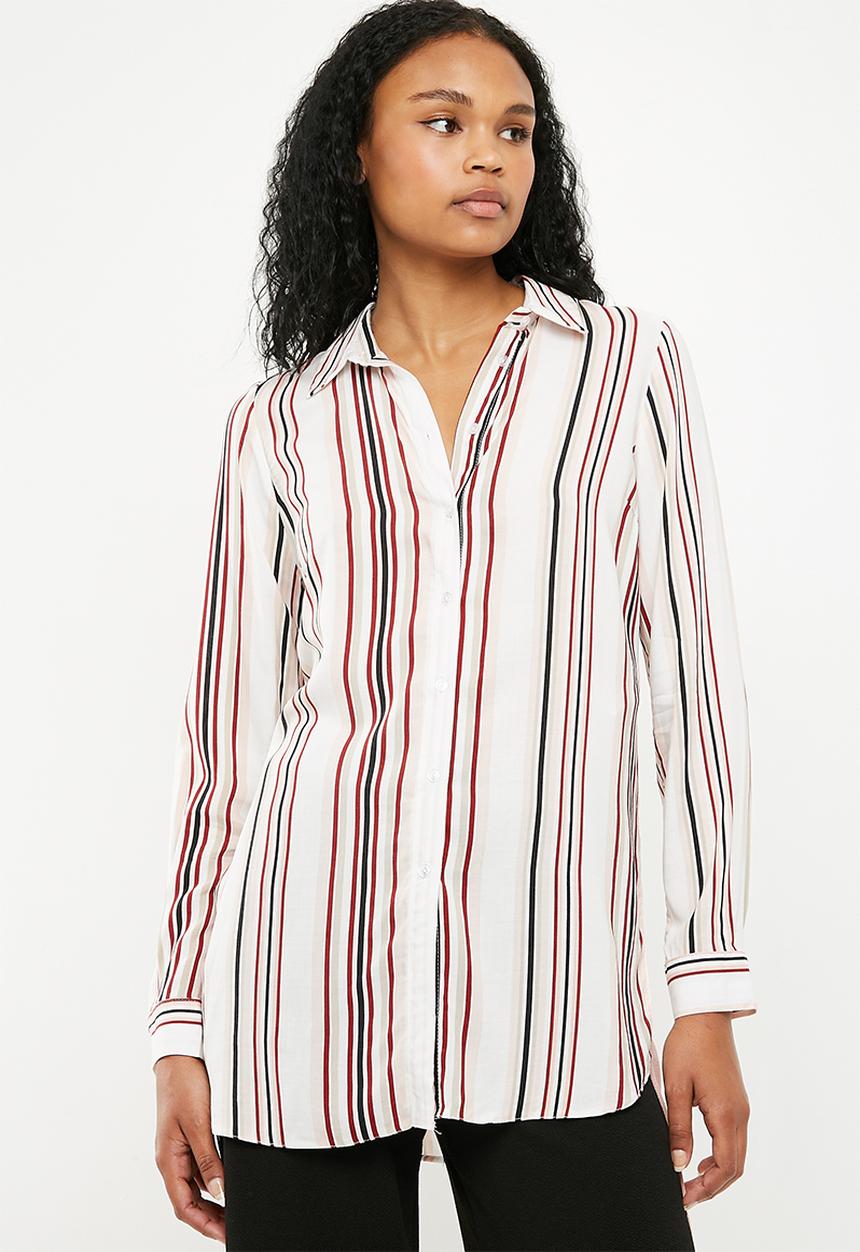 New Look - Otto stripe tie front shirt - multi 