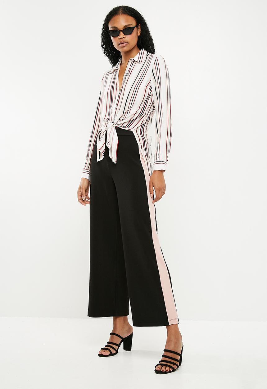 New Look - Otto stripe tie front shirt - multi 