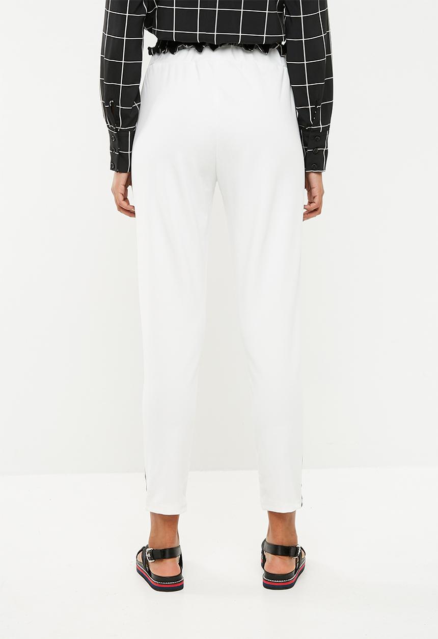 New Look - Contrast stripe trouser - white 