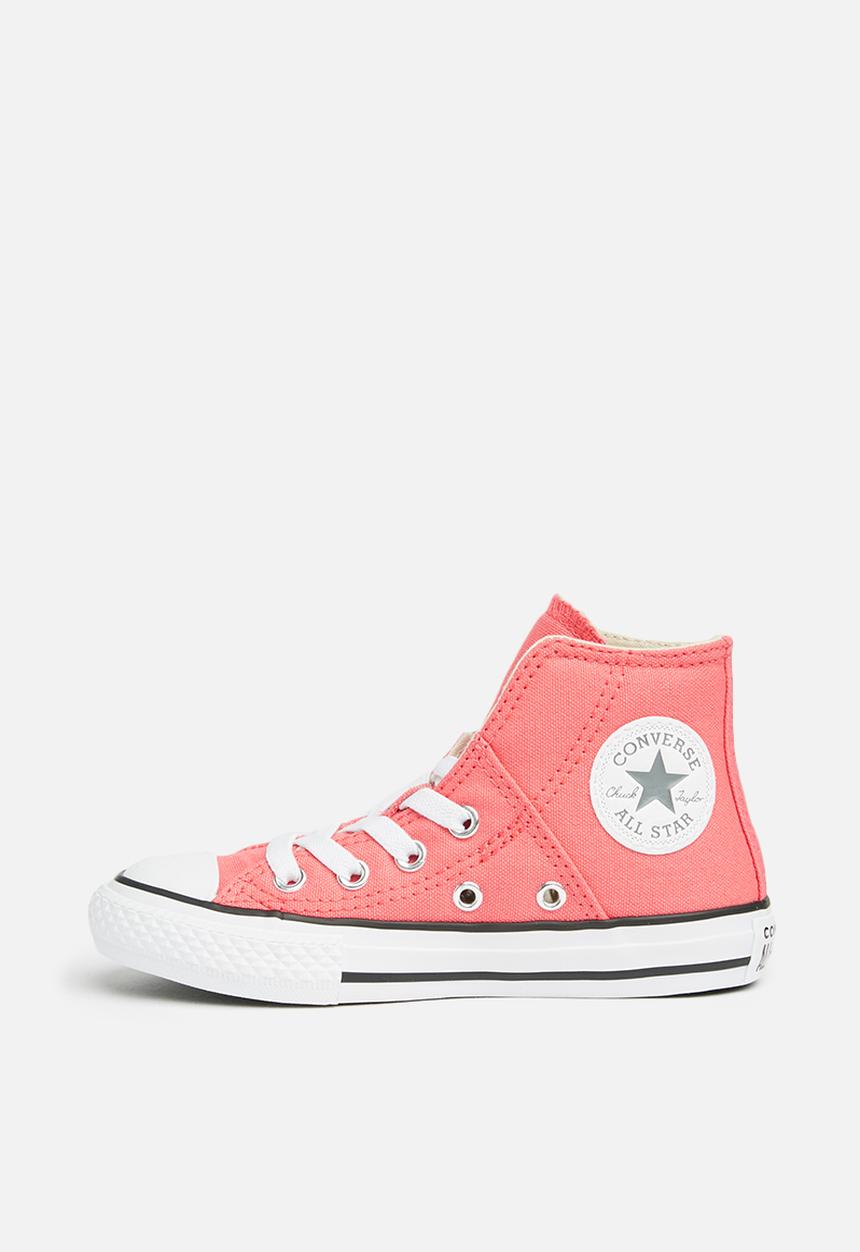 Converse - Chuck Taylor All Star Pull-Zip Hi - punch coral/cool grey/white