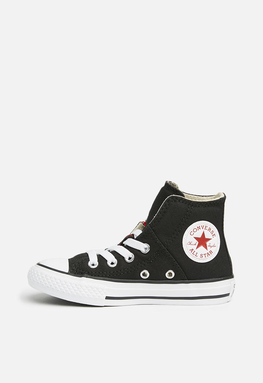 Converse - Chuck Taylor All Star Pull-Zip Hi - black/enamel red/white
