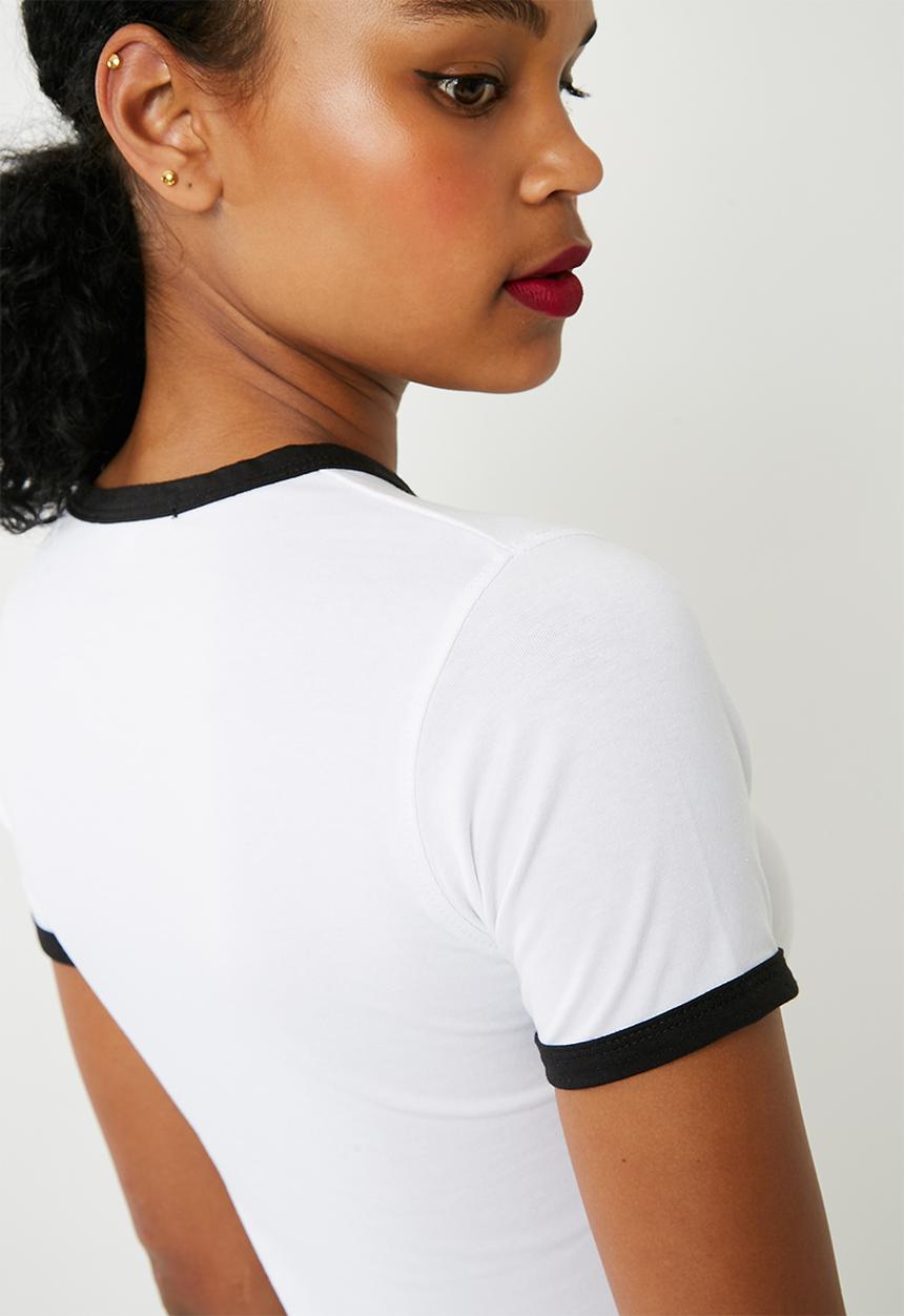 Missguided - Rainbow short sleeve ringer T-shirt - multi