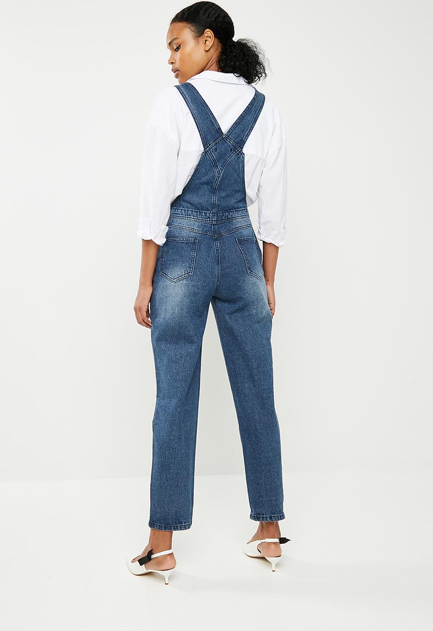 Superbalist - Wide leg dungarees - blue 