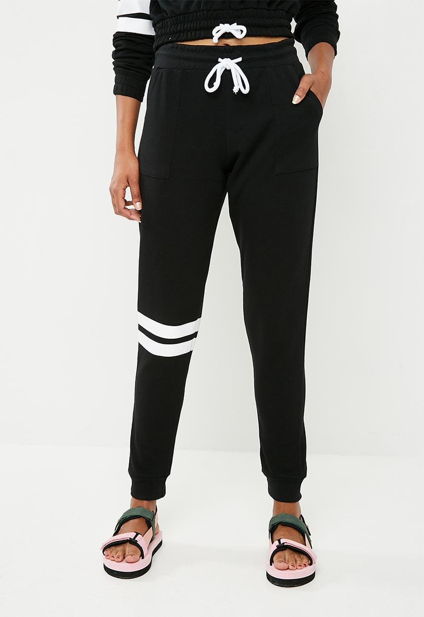 Superbalist - Striped jogger pants - black