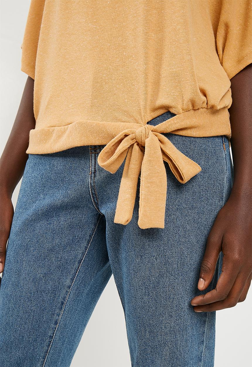 Superbalist - Cut & sew scarf top - yellow
