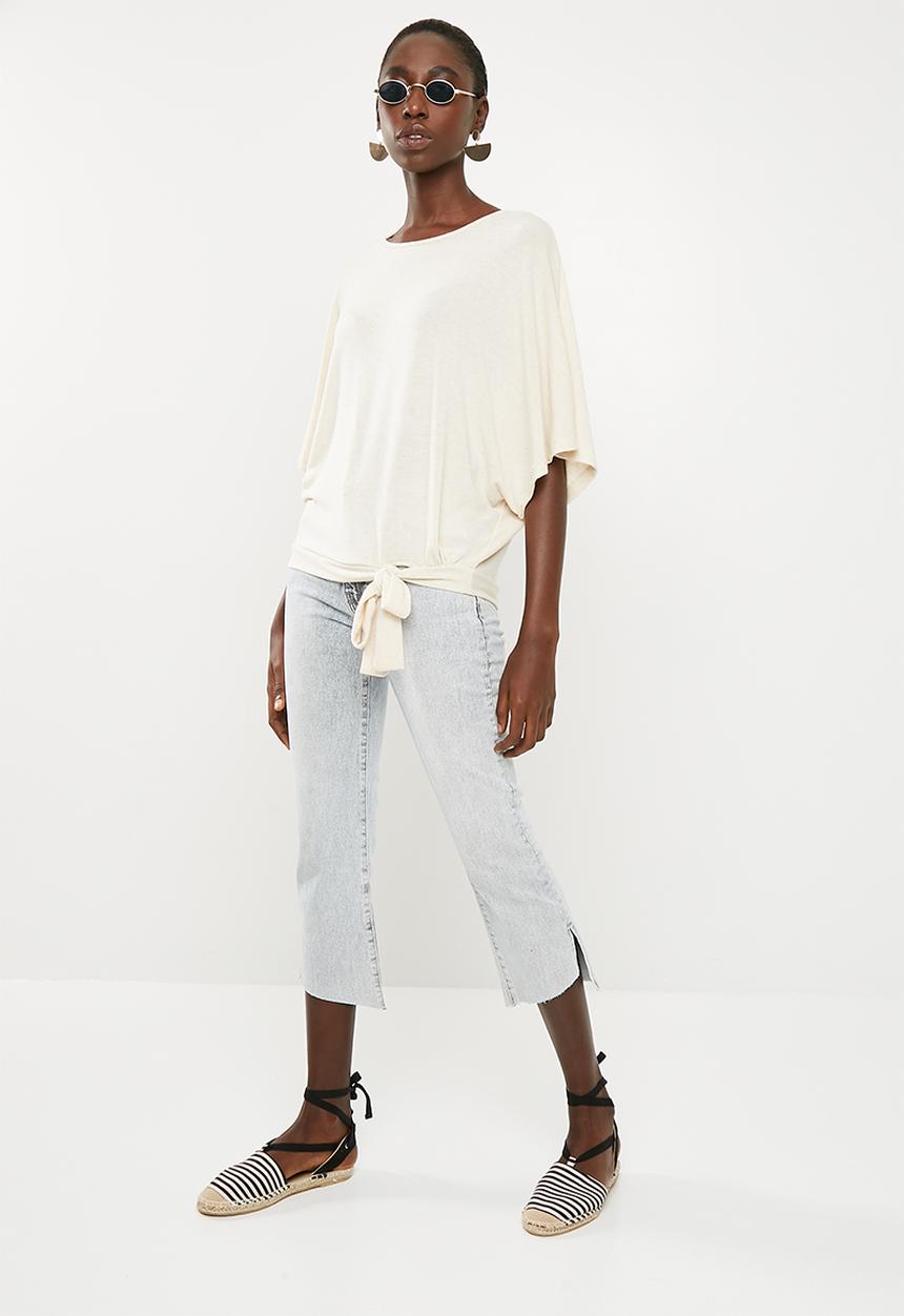 Superbalist - Cut & sew scarf top - beige