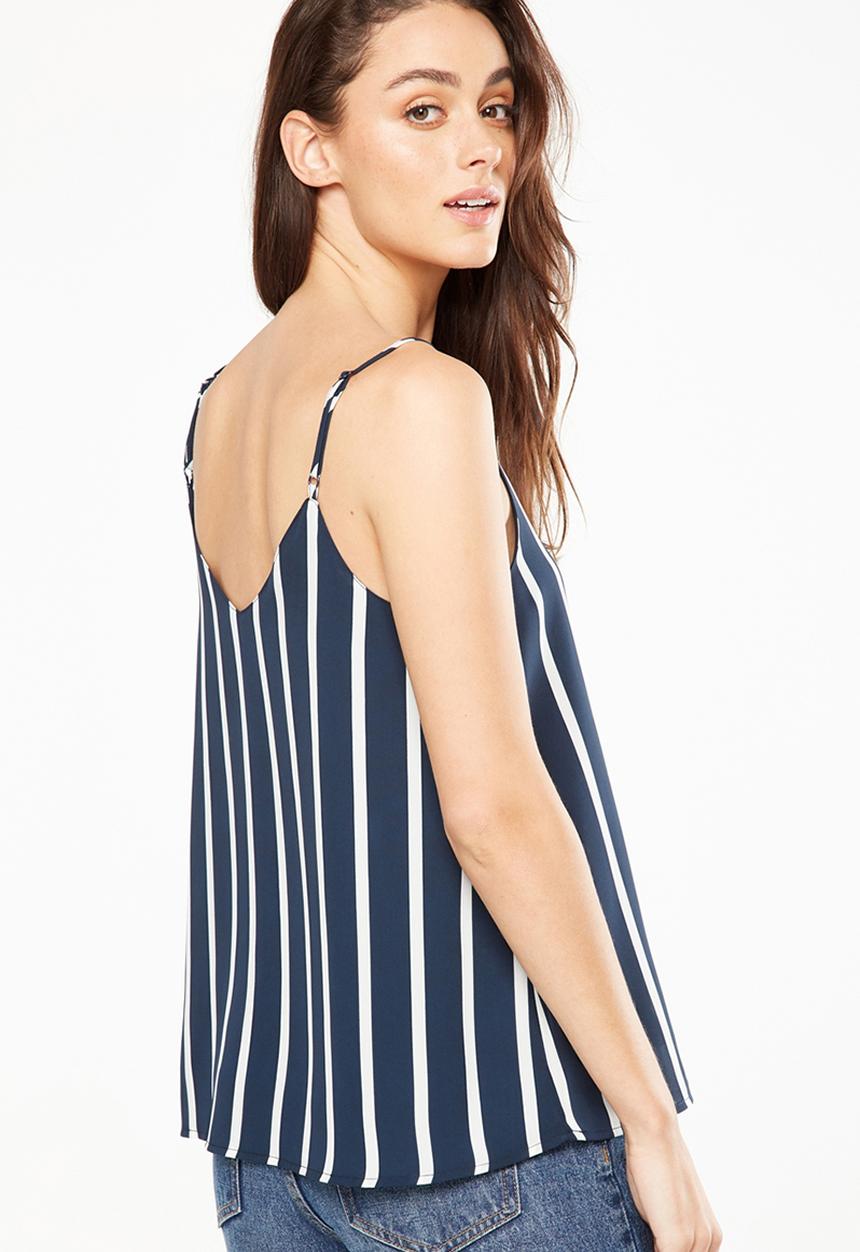 Cotton On - Astrid summer cami - navy and white