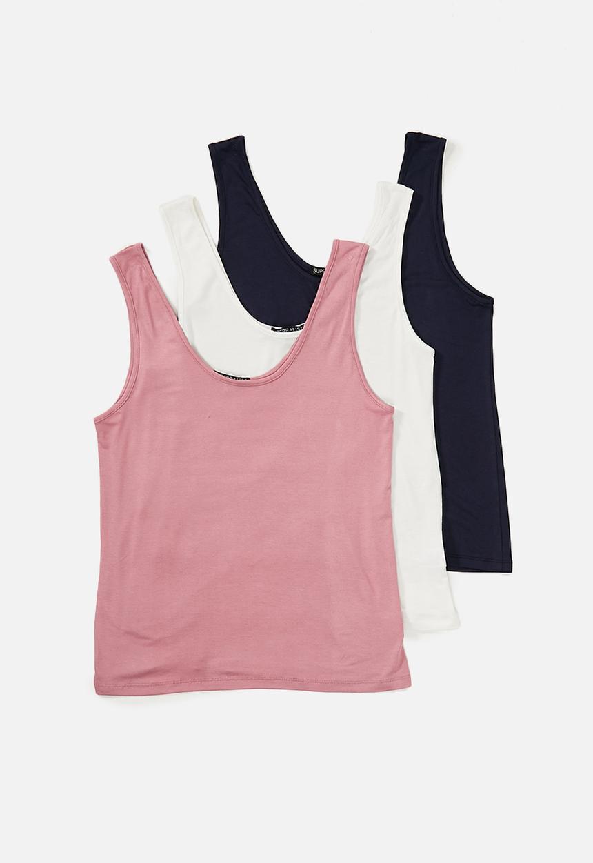 Superbalist - Scoop neck vest 3 pack  - multi