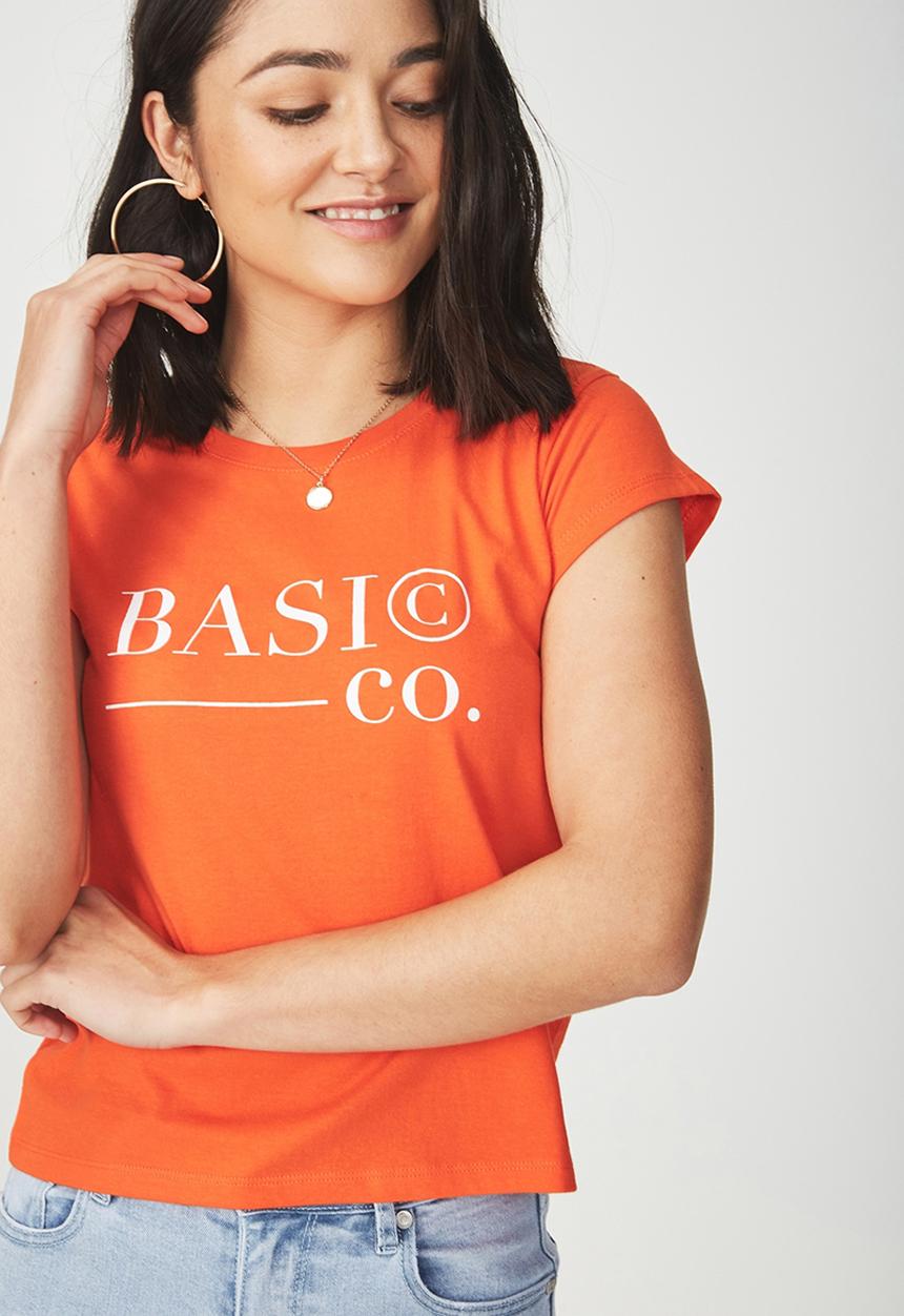 Cotton On - Tbar friends summer  graphic tee - orange