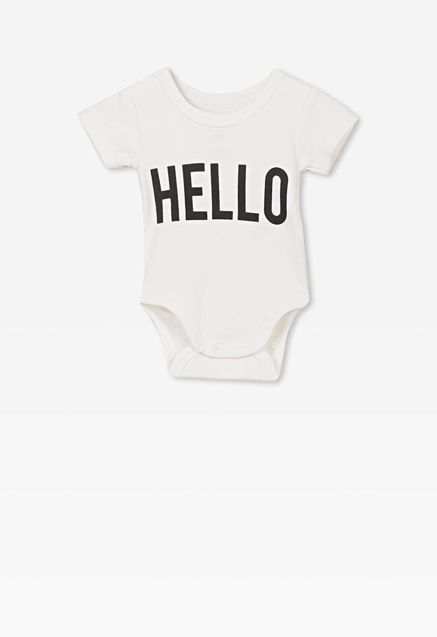 Cotton On - Short sleeve bubbysuit - white