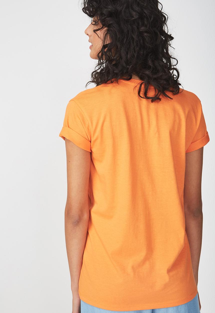 Cotton On - Tbar fox summer graphic T-shirt - oranege