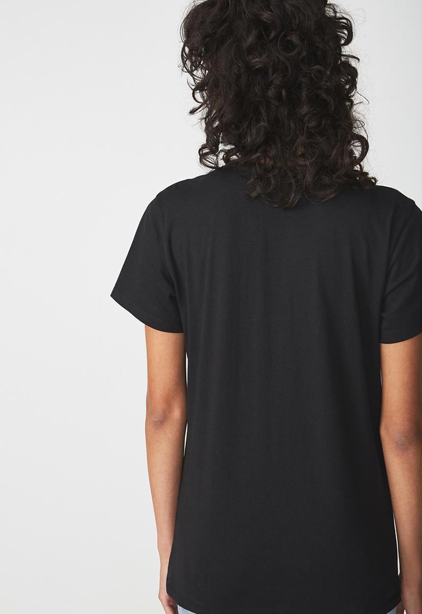 Cotton On - Tbar fox summer graphic T-shirt - black