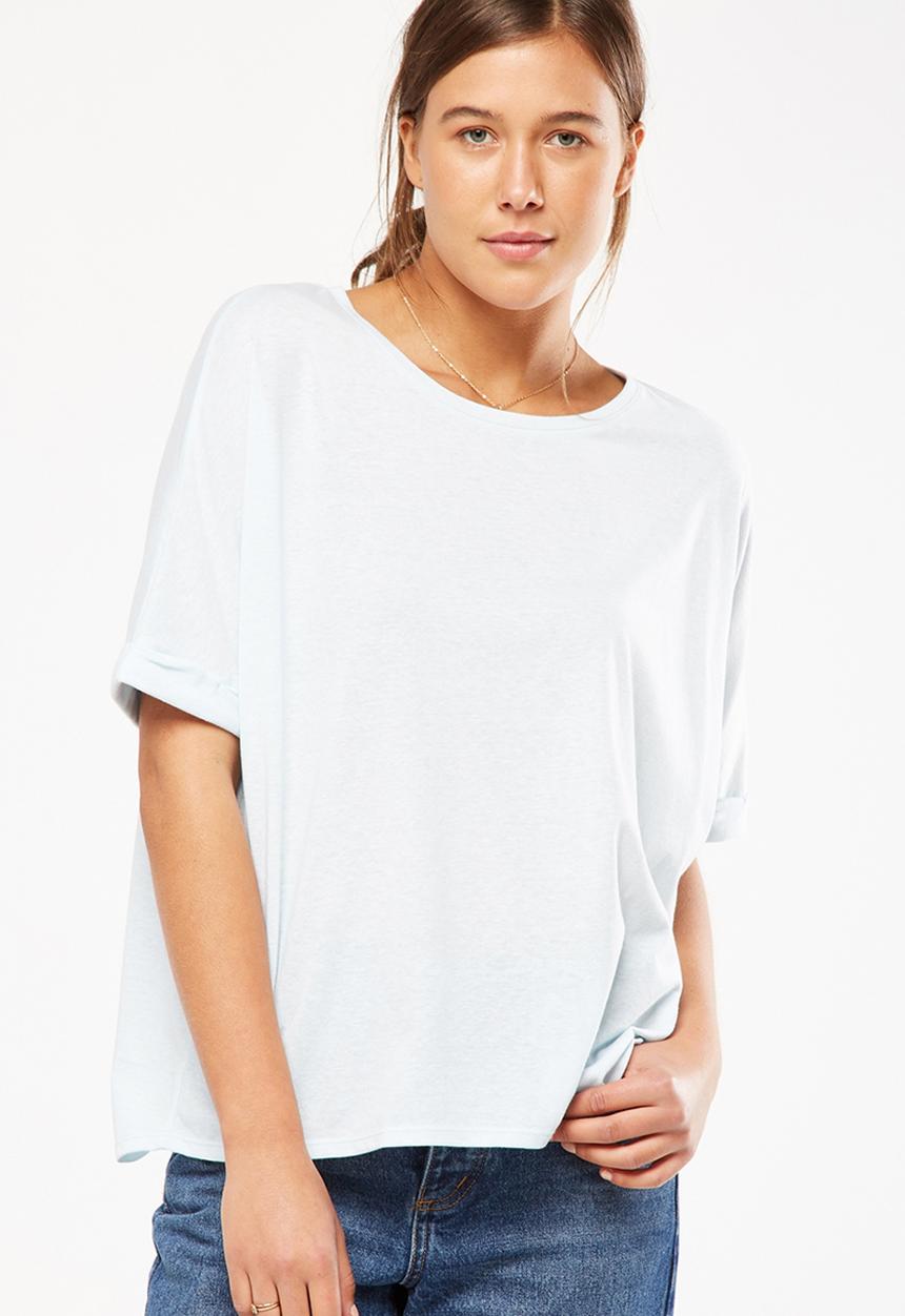 Cotton On - Shilah summer oversized roll sleeve tee - soft blue