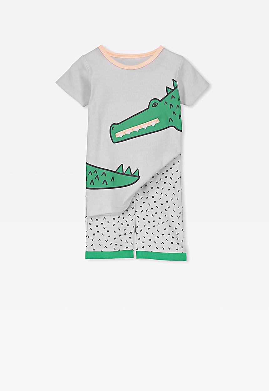 Cotton On - Joshua short sleeve pyjama set - grey