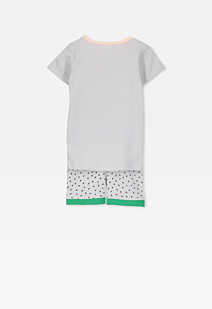 Cotton On - Joshua short sleeve pyjama set - grey