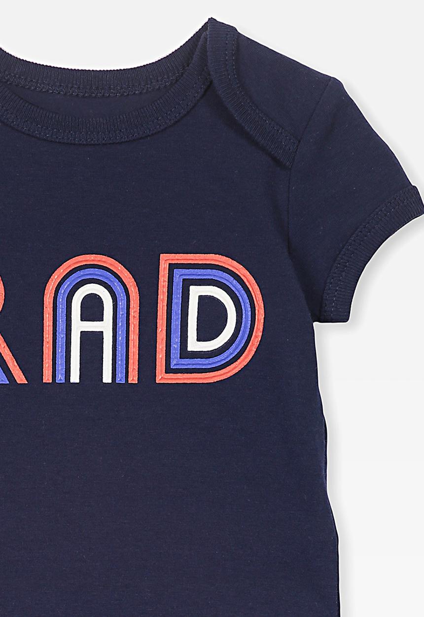 Cotton On - Mini short sleeve bubbysuit - navy