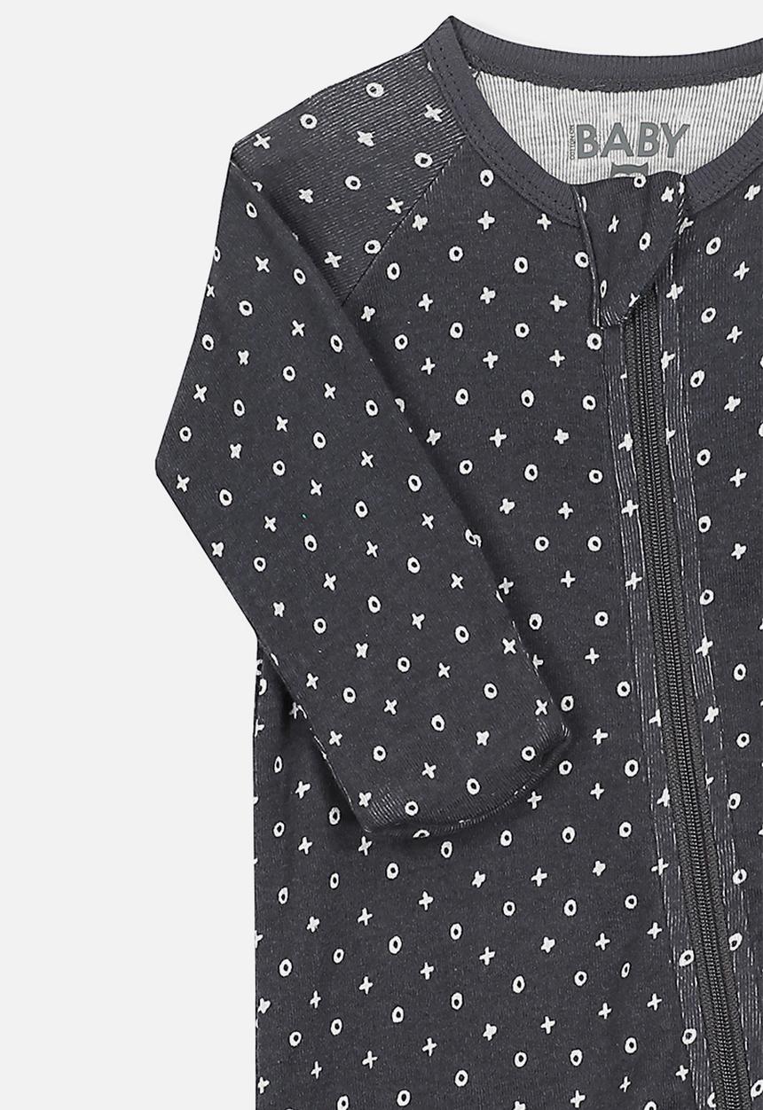 Cotton On - Long sleeve zip through romper - grey