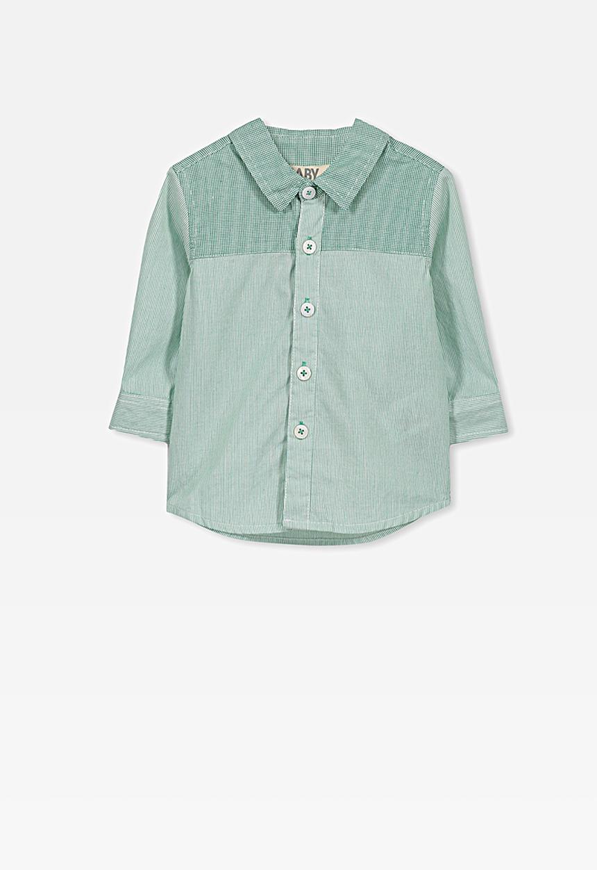 Cotton On - Zac long sleeve shirt - green