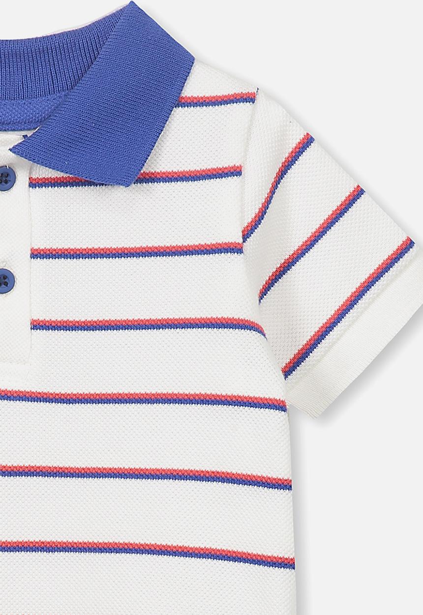Cotton On - Hugo polo tee - navy & red