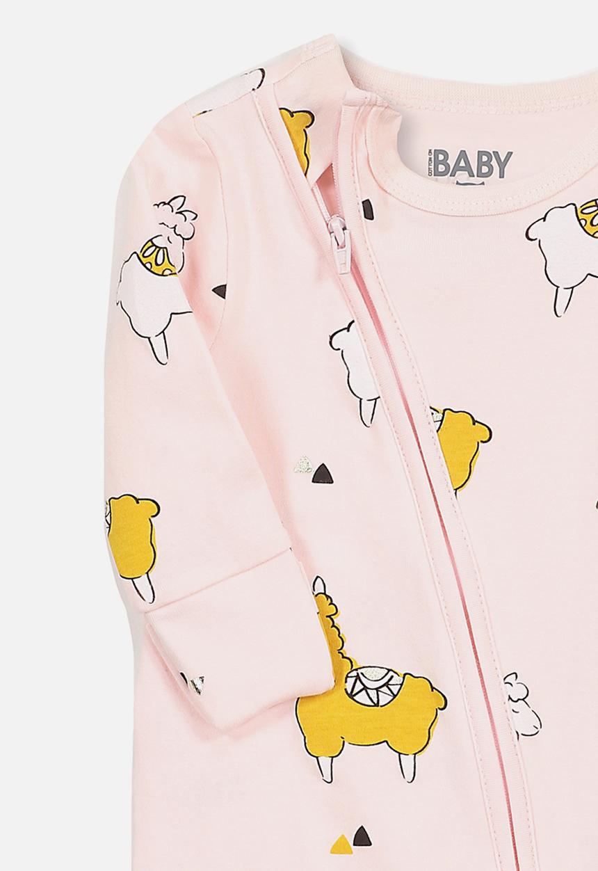 Cotton On - Mini zip through romper - pink